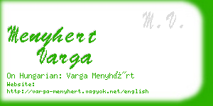 menyhert varga business card